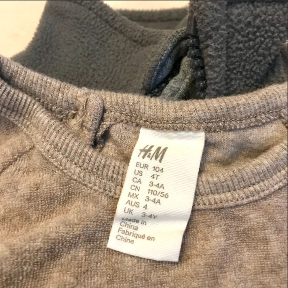 2/$29 Polo Ralph Lauren kids jacket size 4T grey zipper fleece - Picture 8 of 9